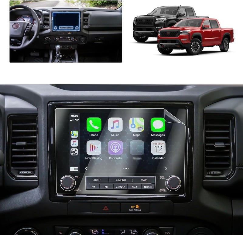 BSTW for 2022 Nissan Frontier Screen Protector for 2022-2024 Frontier S/SV/SL/PRO-4X/PRO-X 8-In Touchscreen Accessories Anti-Scratch Bubble Free Soft Nano Protective Film 2PCS - Image 1